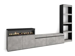 Skraut Home Conjunto de móveis TV, 310x35x186cm, Para televisores até 65