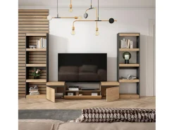 Skraut Home Conjunto de móveis TV, 320x35x186cm, Para televisores até 80