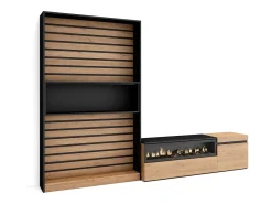 Skraut Home Conjunto de móveis TV, 260x35x186cm, Para televisores até 65
