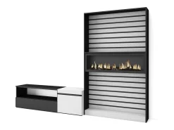 Skraut Home Conjunto de móveis TV, 260x35x186cm, Para televisores até 65