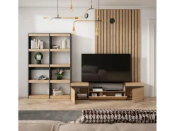 Móvel De Tv|Skraut Home Conjunto de móveis TV, 320x35x186cm, Para televisores até 80
