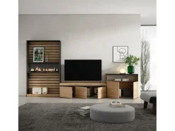 Skraut Home Conjunto de móveis TV, 360x35x186cm, Para televisores até 65