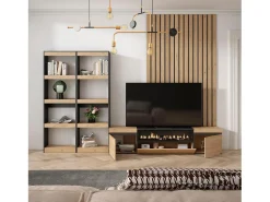 Móvel De Tv*Skraut Home Conjunto de móveis TV, 320x35x186cm, Para televisores até 80