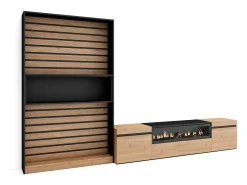 New Skraut Home Conjunto de móveis TV, 310x35x186cm, Para televisores até 80