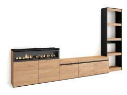 Móvel De Tv*Skraut Home Conjunto de móveis TV, 310x35x186cm, Para televisores até 65