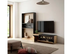 Móvel De Tv|Skraut Home Conjunto de móveis TV, 260x35x186cm, Para televisores até 65