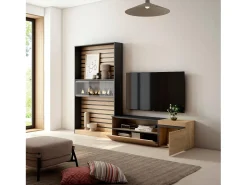 Móvel De Tv|Skraut Home Conjunto de móveis TV, 260x35x186cm, Para televisores até 65