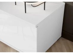 Móvel De Tv| Conjunto de sala moderno – 2 vitrinas e móvel de TV 180 cm, corpo mate frentes brilho Branco