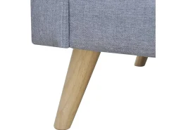 Helloshop26 Conjunto de sofá de 2 lugares para sala de estar/sala de TV/interior residencial e conjunto de sofá de 3 lugares em tecido cinza claro 02_0020260^ Sofá