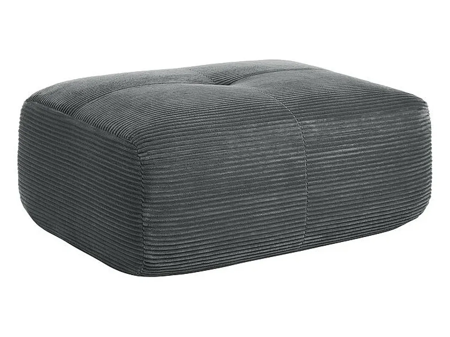 Online DripeX Conjunto de Sofá Modular de Veludo Cannelado: Ottomã - 92.5x75x44cm - Cinza Cinzento
