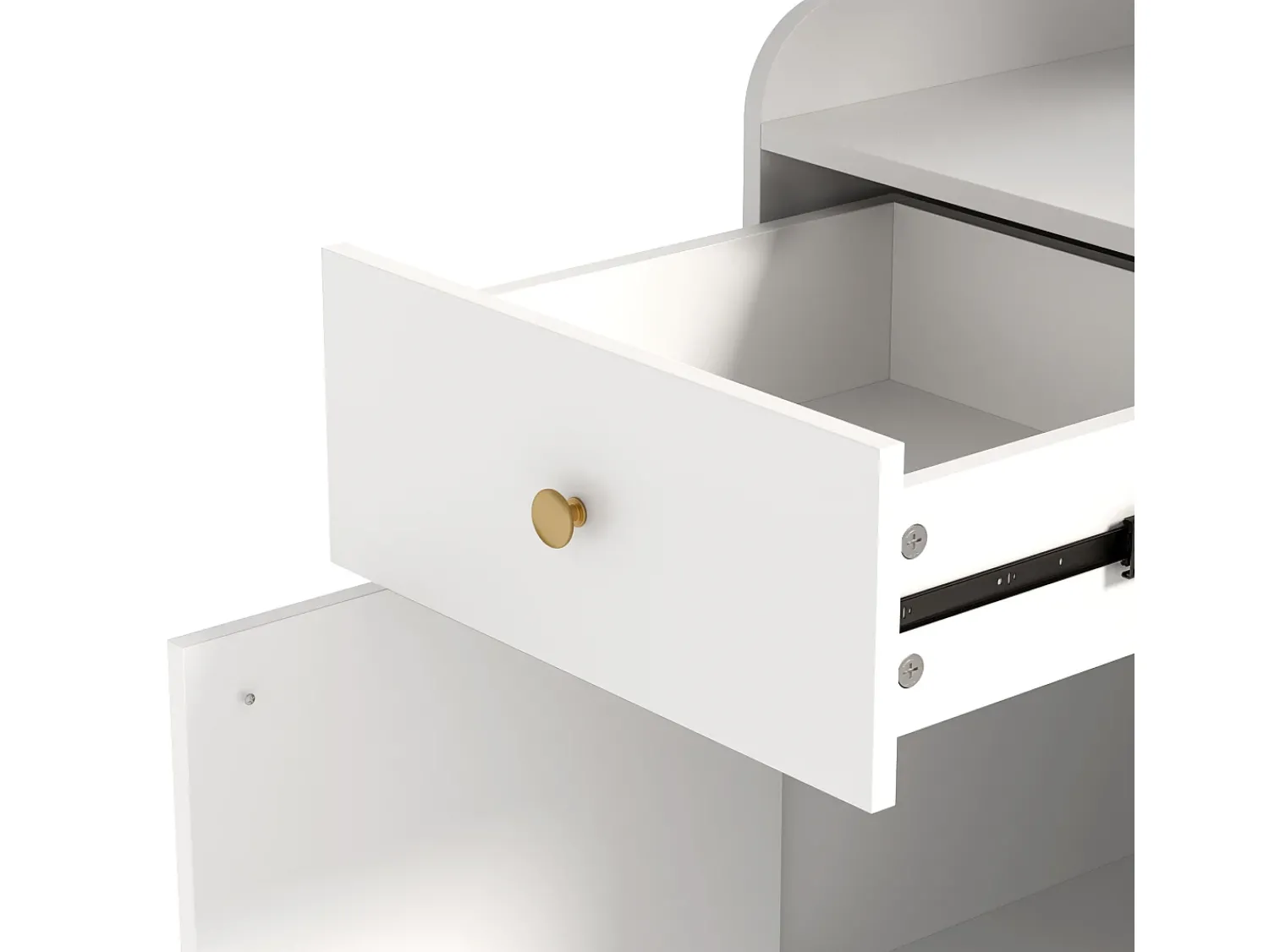 Móvel De Entrada*ModernLuxe Conjunto de vestiário de entrada 105x38x180 cm - com espelho - com ganchos ajustáveis - 2 gavetas e 1 porta - Branco