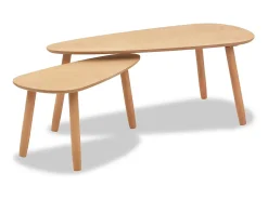 Sale Conjunto mesas de centro 2 pcs pinho maciço PT465155 Castanho
