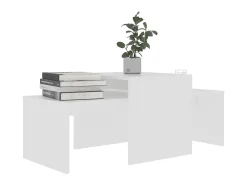Mesa De Centro| Conjunto mesas de centro 100x48x40 cm derivados madeira PT132453 Branco