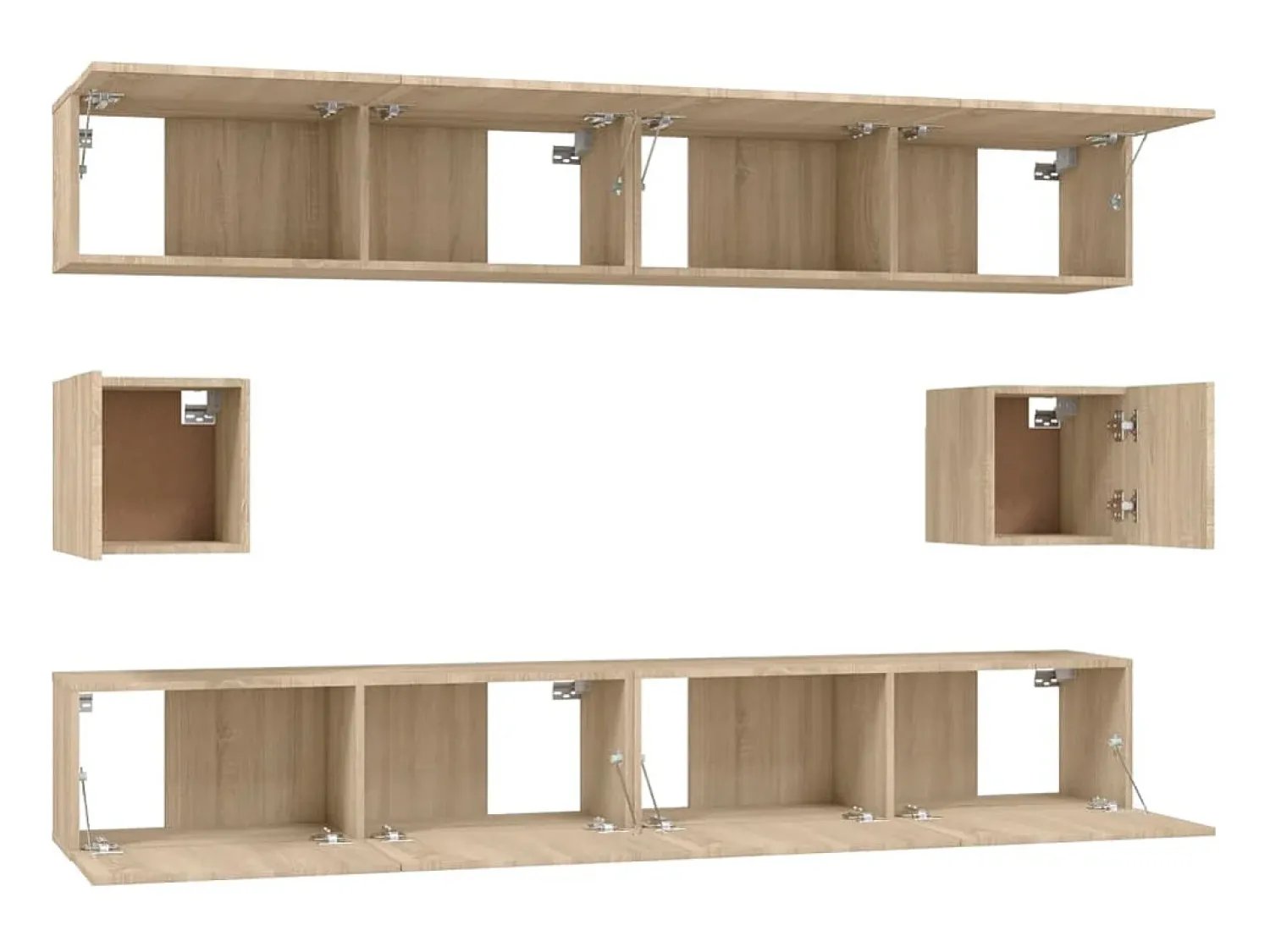 Conjunto móveis de TV 6 pcs madeira processada carvalho sonoma PT993203^ Móvel De Tv