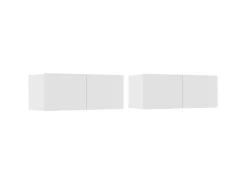 Móvel De Tv* Conjunto móveis de TV 4 pcs madeira processada PT161158 Branco