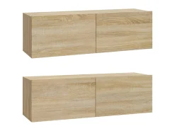 New Conjunto móveis de TV 6 pcs madeira processada carvalho sonoma PT703797 Castanho