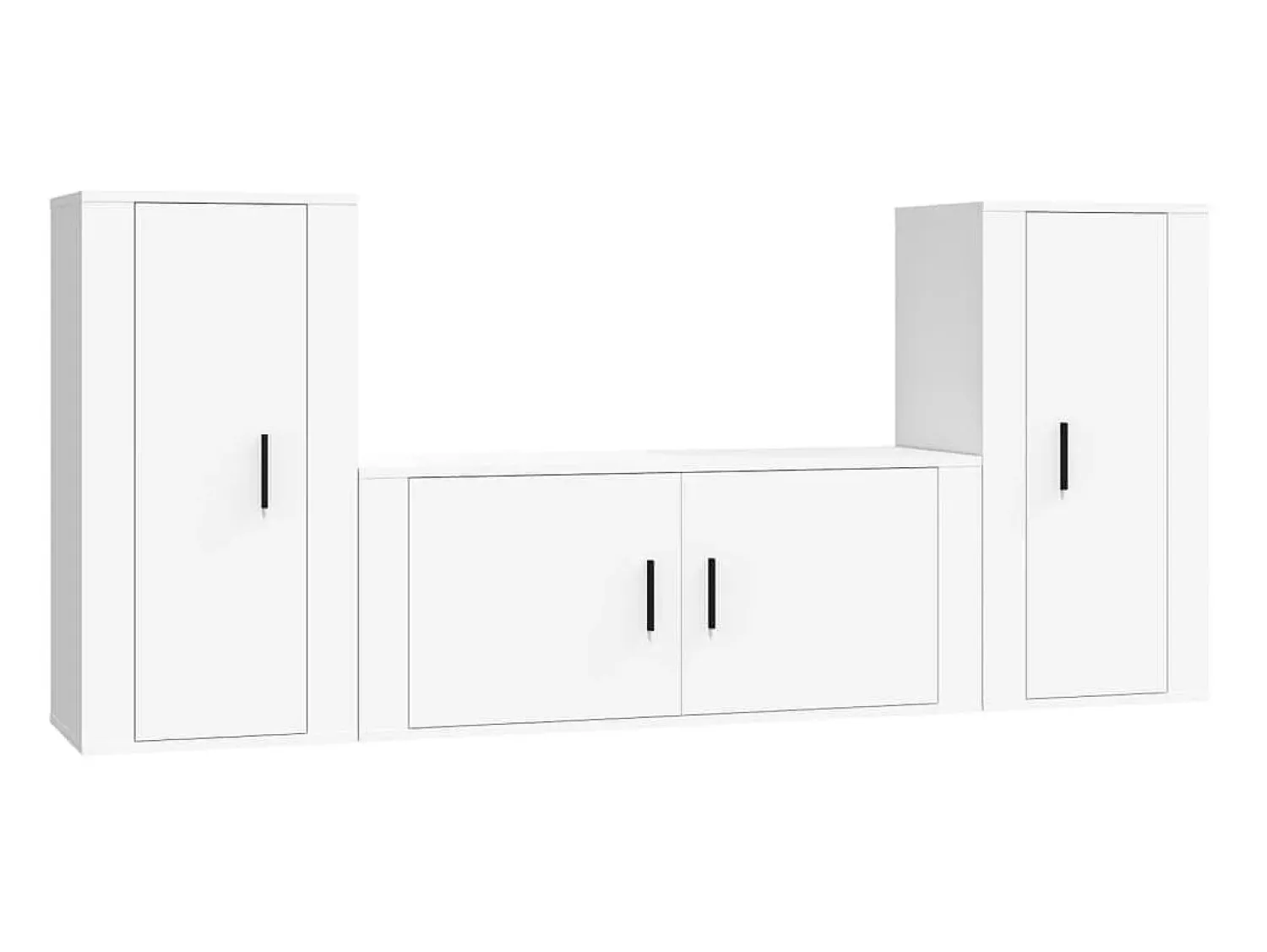 Sale Conjunto móveis de TV 3 pcs madeira processada PT896617 Branco