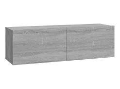 Móvel De Tv* Conjunto móveis de TV 3 pcs madeira processada sonoma cinza PT454743 Cinzento