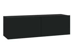 Móvel De Tv| Conjunto móveis de TV 6 pcs madeira processada PT953742 Preto