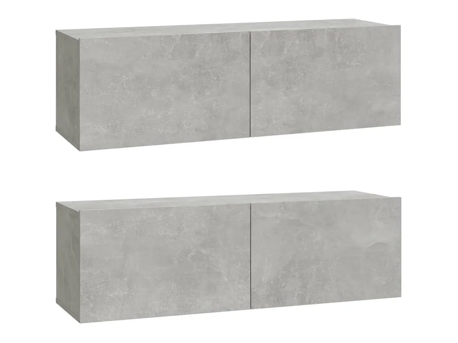 Móvel De Tv* Conjunto móveis de TV 3 pcs madeira processada cimento PT831234 Cinzento