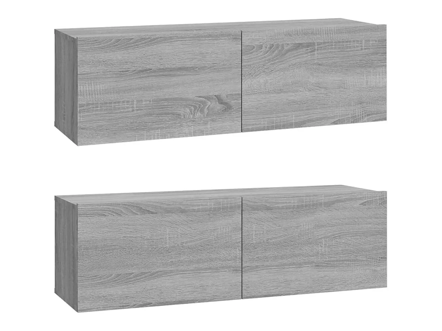 Móvel De Tv* Conjunto móveis de TV 3 pcs madeira processada sonoma cinza PT527083 Cinzento