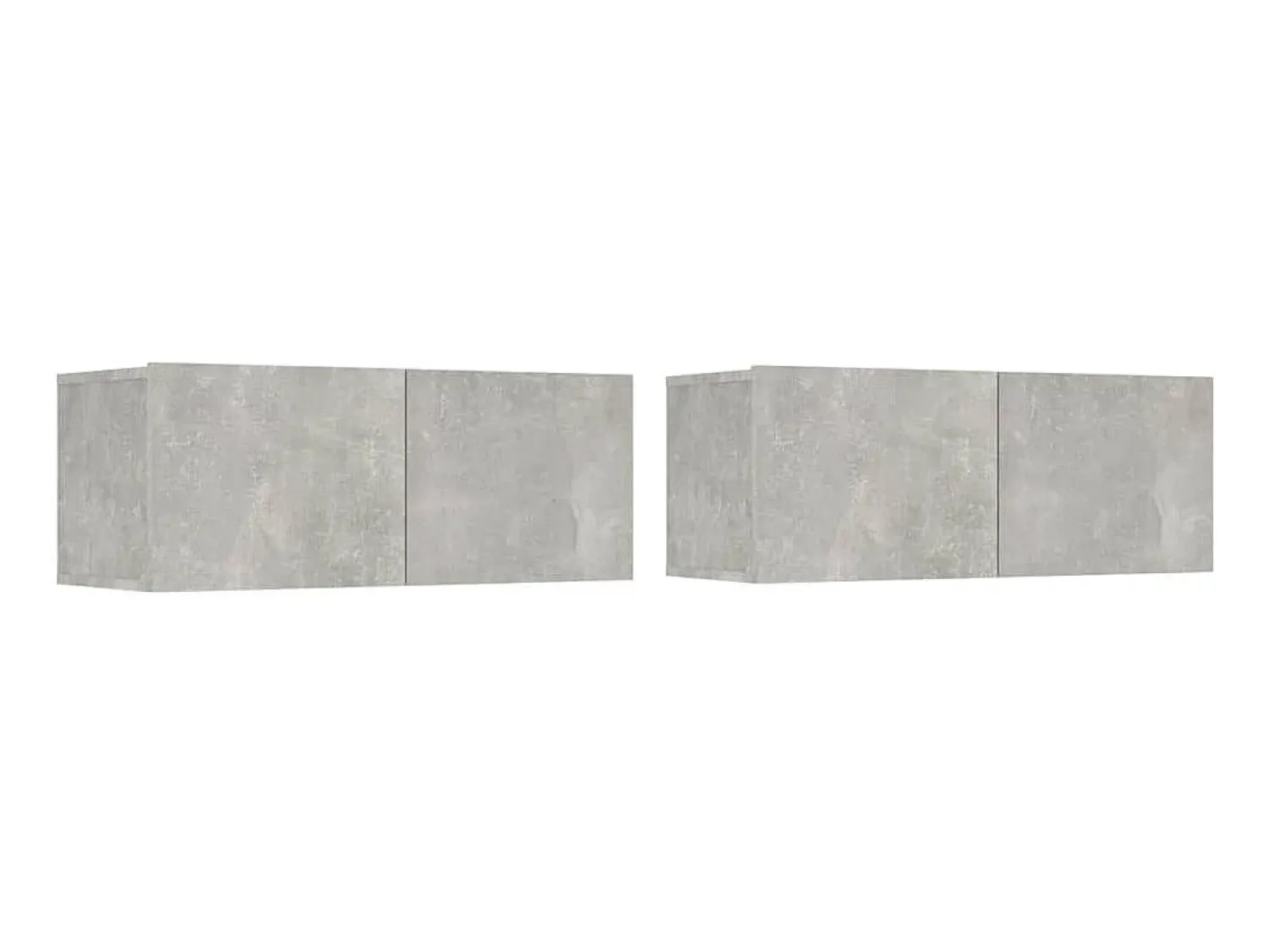 Conjunto móveis de TV 4 pcs madeira processada cimento PT200364 Cinzento