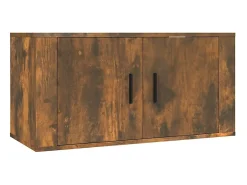 Móvel De Tv| Conjunto móveis de TV 2pcs madeira processada carvalho fumado PT840300 Castanho