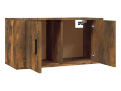 Móvel De Tv| Conjunto móveis de TV 2pcs madeira processada carvalho fumado PT840300 Castanho