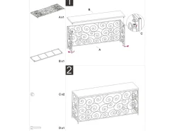 Consola* Consol Espiral Cm 140X36X82 Dourado