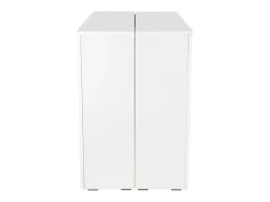 Outlet Dmora Consola extensível Alberique, Mesa com extensões, Consola multiusos, Mesa de jantar extensível até 10 lugares, 90/237x51h78 cm, Branco