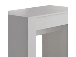 Outlet Dmora Consola extensível Alberique, Mesa com extensões, Consola multiusos, Mesa de jantar extensível até 10 lugares, 90/237x51h78 cm, Branco