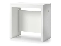 Sale Dmora Consola extensível Detound, Mesa de jantar extensível, Consola multiusos com extensões, 100% Fabricado em Itália, 186x80h76 cm, Branco