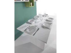 Dmora Consola extensível Dgalles, Mesa de jantar com abertura para livro, Consola multiuso extensível, 100% Fabricado em Itália, 120x70h75 cm,^ Consola