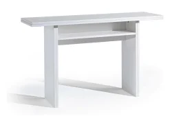 Dmora Consola extensível Dgalles, Mesa de jantar com abertura para livro, Consola multiuso extensível, 100% Fabricado em Itália, 120x70h75 cm,^ Consola