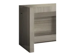 Discount Dmora Consola extensível Dguigo, Consola extensível até 12 lugares, Mesa com suportes de extensão, 100% Fabricado em Itália, 51/300x90h77 cm, Olmo pérola Castanho