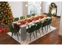 Dmora Consola extensível Dpanozz, Mesa com extensões, Consola multiusos, Mesa de jantar extensível até 10 lugares, 90/237x51h78 cm, Cimento^ Consola