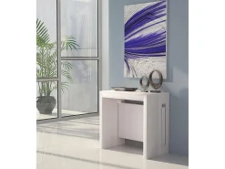 Dmora Consola extensível Glicine, Mesa de jantar extensível, Consola multiusos com extensões, 100% Fabricado em Itália, 186x80h76 cm,^ Consola