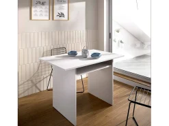 Dmora Consola extensível Rodella, Consola extensível auxiliar multiposições, Mesa de jantar dobrável com tampo rebatível, 110x33/66h75 cm,^ Consola