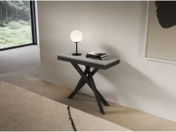 Consola|ITAMOBY Consola extensível 90x40/300 cm Estrutura em betão antracite Saki Evolution Cinzento