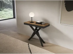 ITAMOBY Consola extensível 90x40/300 cm Saki Evolution moldura em nogueira antracite^ Consola