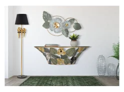 Best Consola Folha 74, Multicolorido, 120x40,5x37,2 cm, Kendra Home Multicor