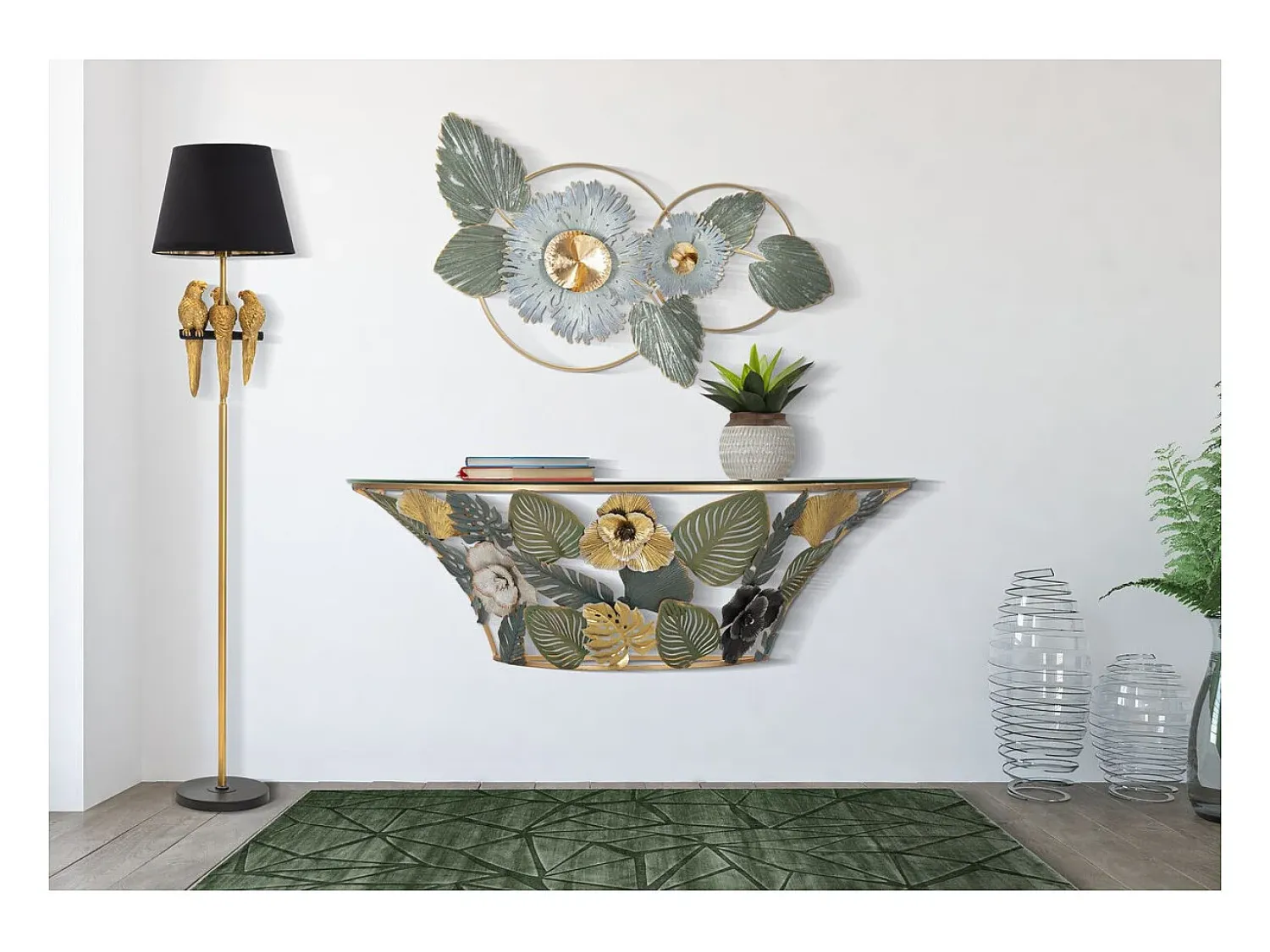 Best Consola Folha 74, Multicolorido, 120x40,5x37,2 cm, Kendra Home Multicor
