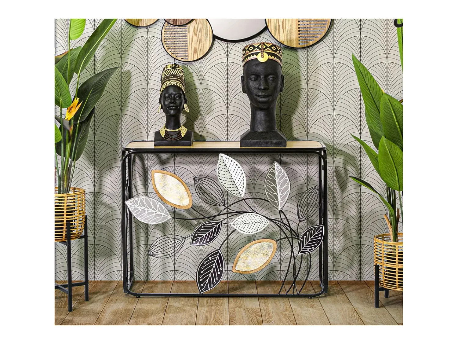 Consola* Consola Natura 3, Multicolorido, 108x36,8x80 cm, Kendra Home Multicor