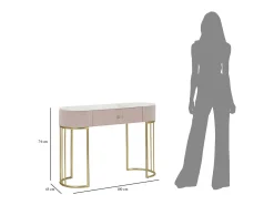 Consola VKH616, Cor-de-rosa, 100x40x75 cm, Kendra Home Rosa claro