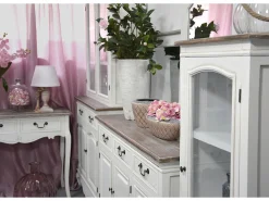 Consola| Consola 110x78x40 cm branca Rimini branca riw017 Castanho / Branco