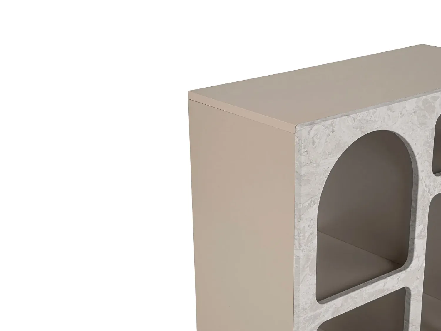 Consola*Vente-unique Console com 5 nichos - Efeito mármore cinza - LUELA Cinzento