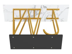 ModernLuxe Console estilo moderno 120x29,5x80 cm - para sala de estar ou corredor - estrutura e pés de metal -^ Consola