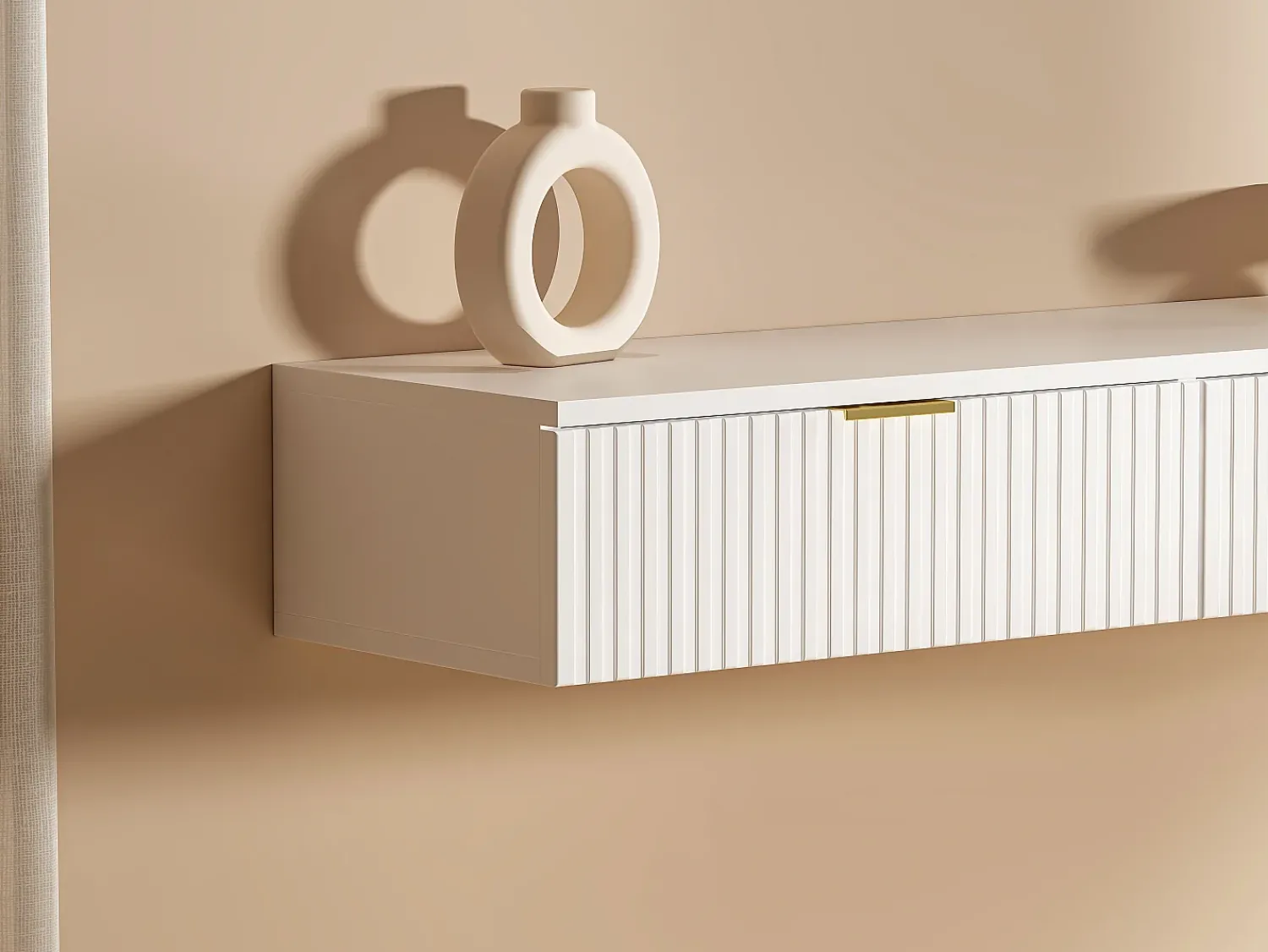 New Vente-unique Console suspenso com 2 gavetas - - FRALYN de Pascal Morabito Branco