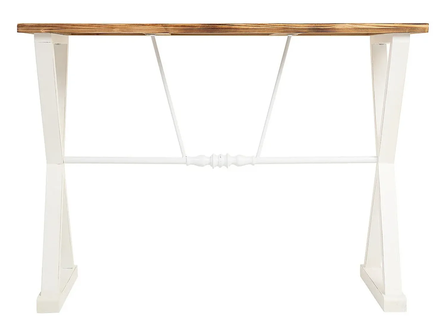 Consola| Corredor feito de madeira e metal laqueado Branco