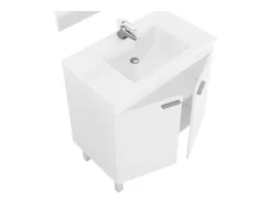 Móvel De Arrumação|Sapateira| Corredor Neo com Sapateira em Azul e Brilhante 110x80x25 cm Branco